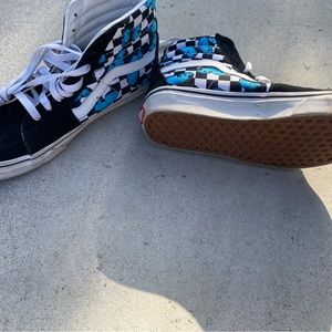 Vans Sk8-Hi Butterfly Checkered Black & White Skate Shoes